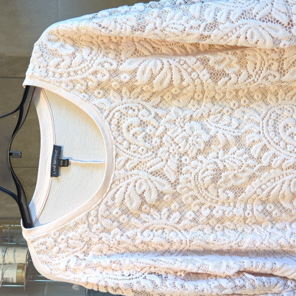 Lane Bryant Long Lace Sleeve Shirt - Picture 3 of 8